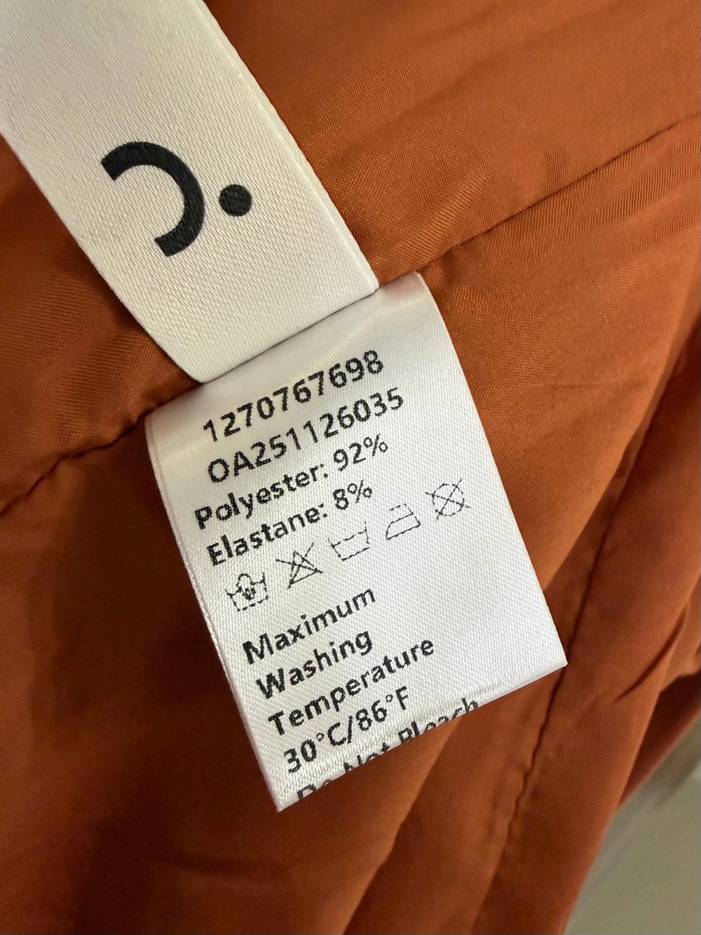 Commense Rust Orange Mini Dress Small NWT with Belt Sleeveless Tailored - Picture 8 of 9